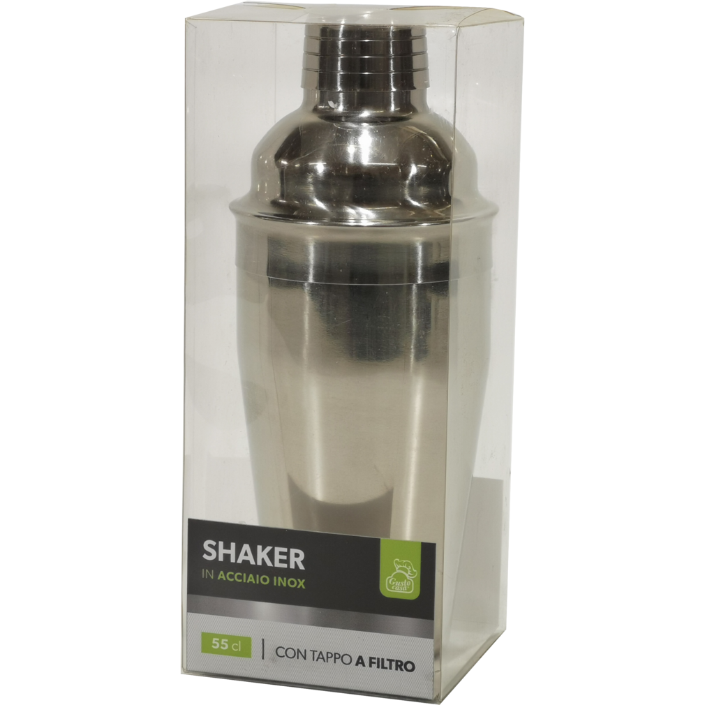 GUSTO CASA - Shaker per cocktail in acciaio inox - 550 ml